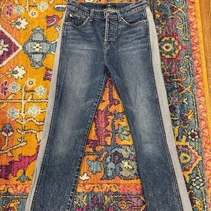 7 for all mankind two-tone, high waisted jeans in a size 26.